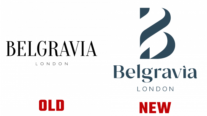 Belgravia London New and Old logo (history)