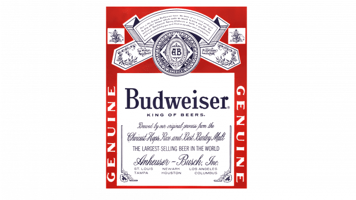 Budweiser Logo 1945-1987