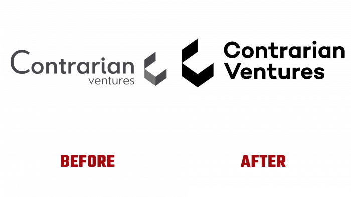 Contrarian Ventures Before and After Logo (history)