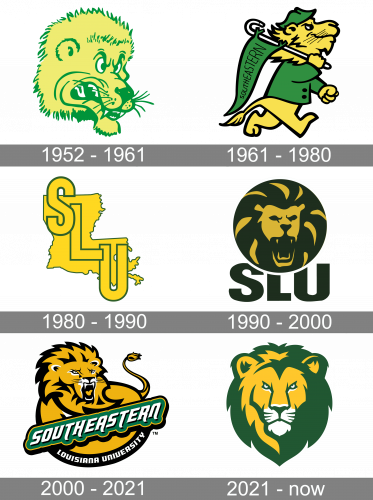 Southeastern Louisiana Lions Logo history