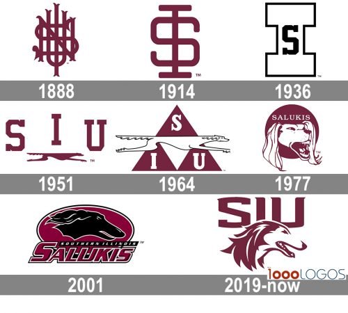 Southern Illinois Salukis Logo history