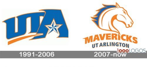 Texas Arlington Mavericks Logo history