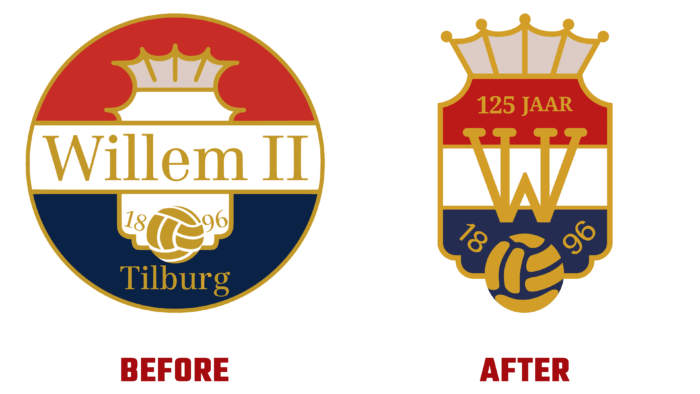 Willem II Before and After Logo (history)