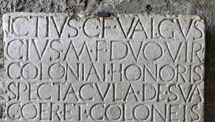 capital letters of ancient Rome